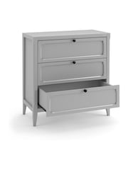 La Redoute Intérieurs Light Grey Eugenie Wooden Chest of 3 Drawers - Image 3 of 5