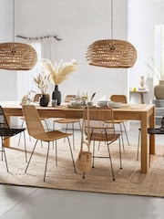 La Redoute Intérieurs Oak Adelita Extendable 6 to 12 Seater Dining Table - Image 1 of 6