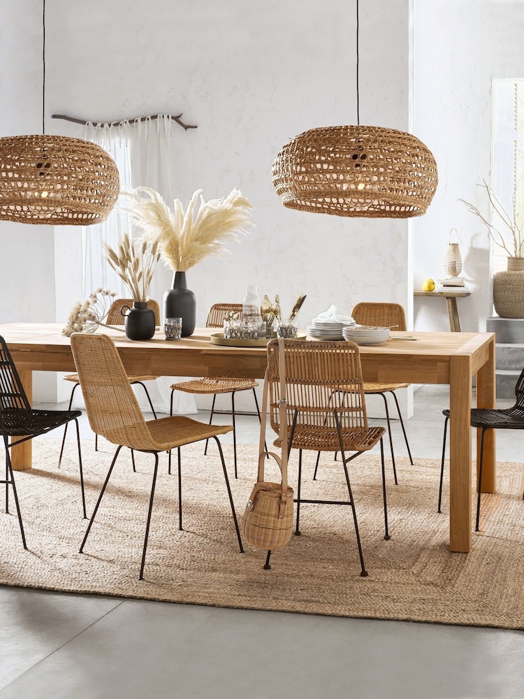 La Redoute Intérieurs Oak Adelita Extendable 6 to 12 Seater Dining Table - Image 1 of 6