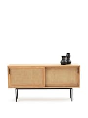 La Redoute Intérieurs Oak Waska Oak & Rattan Sideboard - Image 2 of 5