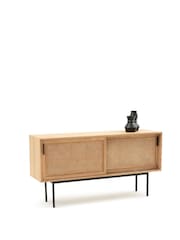 La Redoute Intérieurs Oak Waska Oak & Rattan Sideboard - Image 3 of 5