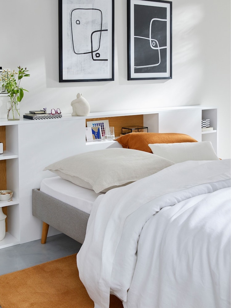 La Redoute Intérieurs White Biface XL Headboard with Storage - Image 1 of 4