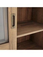 La Redoute Intérieurs Brown Lunja Bookcase with 2 Sliding Doors - Image 3 of 4