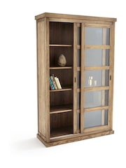 La Redoute Intérieurs Brown Lunja Bookcase with 2 Sliding Doors - Image 4 of 4