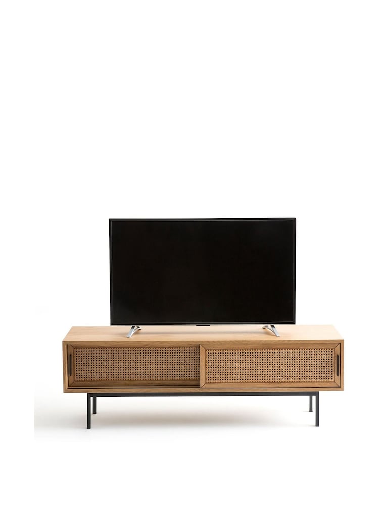 La Redoute Intérieurs Oak Waska Oak and Cane TV Stand - Image 1 of 4