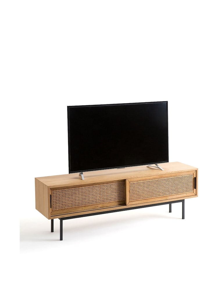 La Redoute Intérieurs Oak Waska Oak and Cane TV Stand - Image 2 of 4