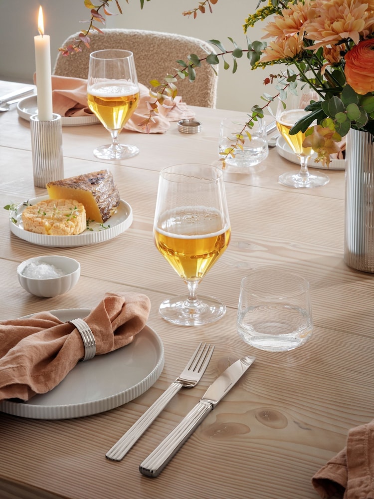 Georg Jensen Set of 6 Clear Bernadotte Beer Glass Beer Glasses - Image 1 of 6
