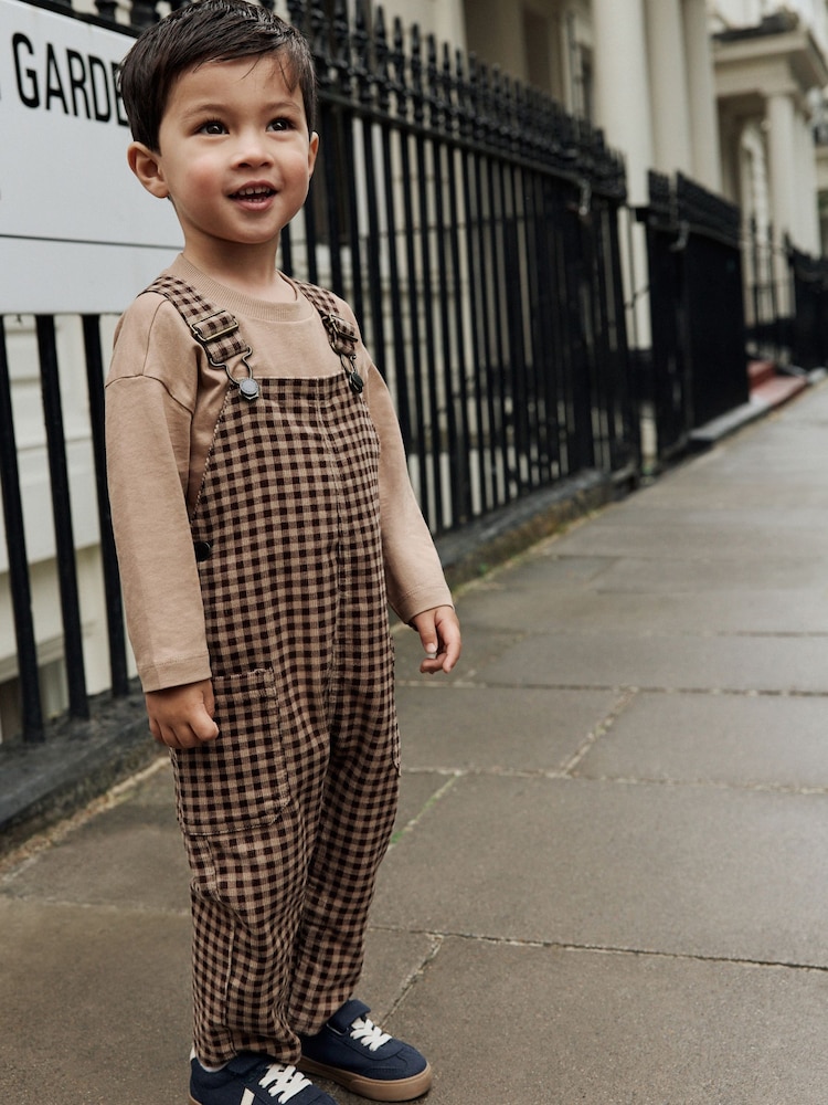 Brown Corduroy Dungarees (3mths-7yrs) - Image 1 of 3