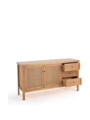 La Redoute Intérieurs Natural Gabin Pine & Rattan Sideboard - Image 4 of 5