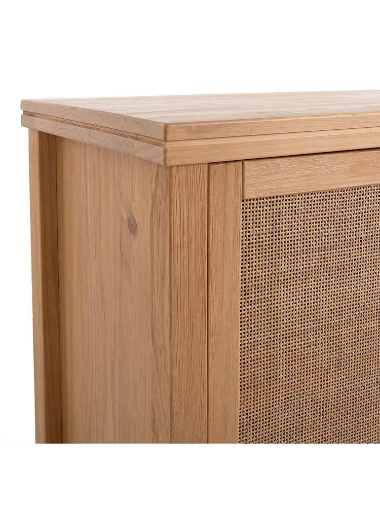 La Redoute Intérieurs Natural Gabin Pine & Rattan Sideboard - Image 5 of 5