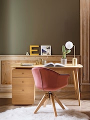 La Redoute Intérieurs Oak Biface 3-Drawer Veneer Desk - Image 1 of 4