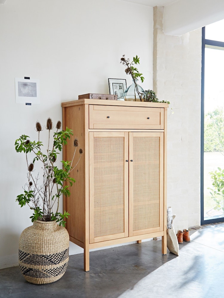 La Redoute Intérieurs Natural Gabin Solid Pine & Cane Sideboard - Image 1 of 5