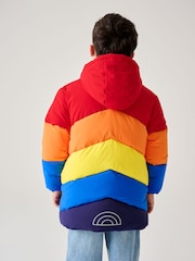 Little Bird by Jools Oliver Multi Shower Resistant Chevron Longline Padded Coat - Image 2 of 8