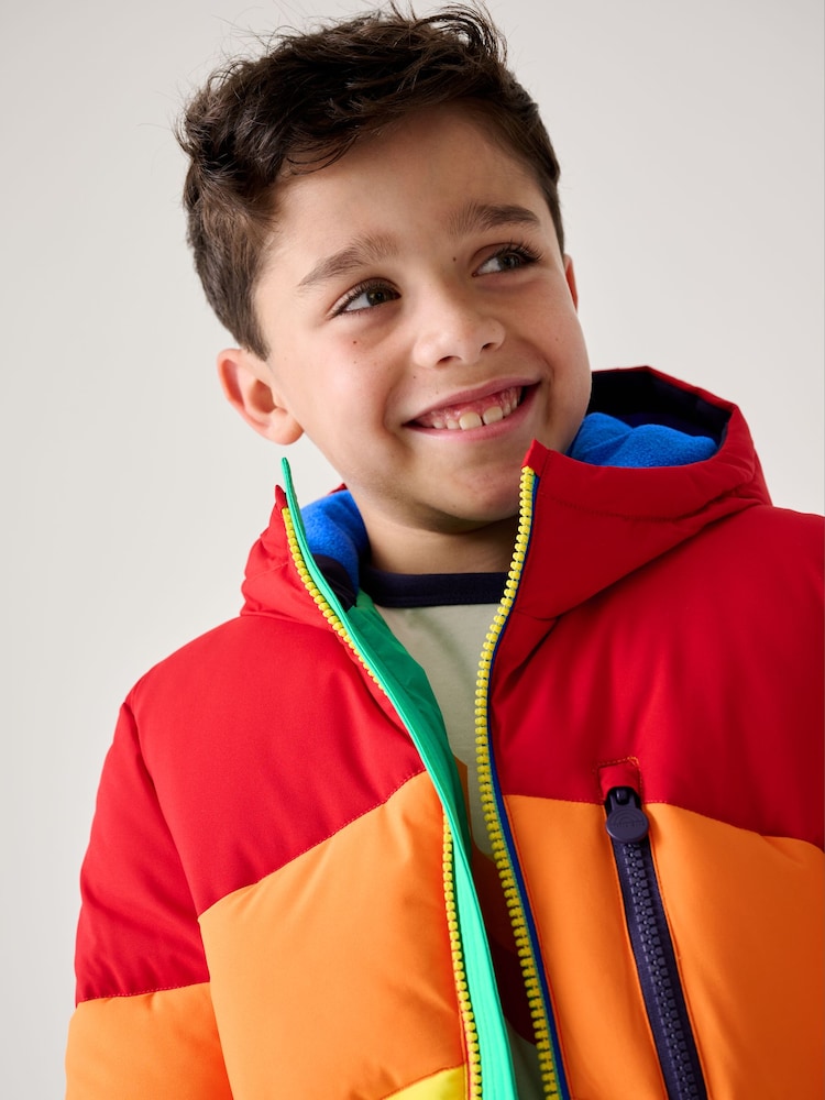 Little Bird by Jools Oliver Multi Shower Resistant Chevron Longline Padded Coat - Image 2 of 8