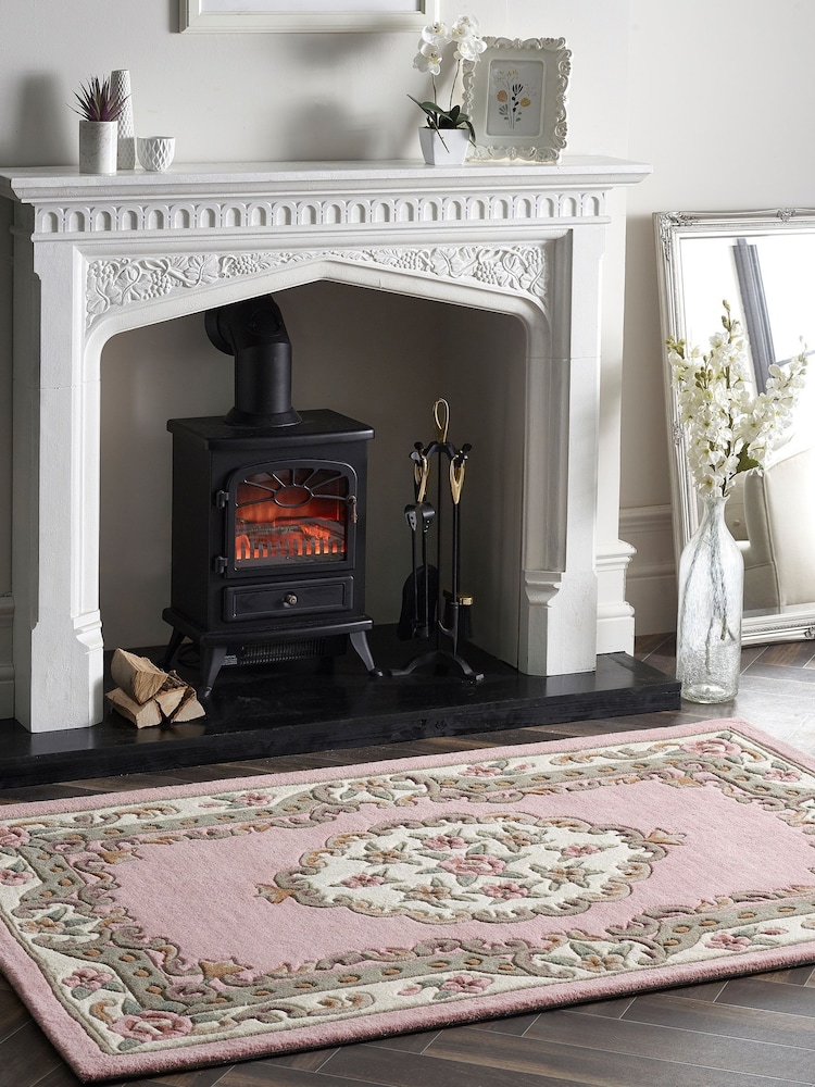 Origin Rug Collection. Pink Shensi Wool Rug - Image 1 of 6