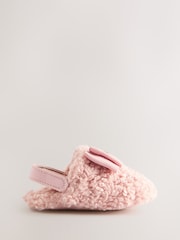 Baker by Ted Baker Baby Girls Faux Fur Trim Padders Mules - Image 2 of 5