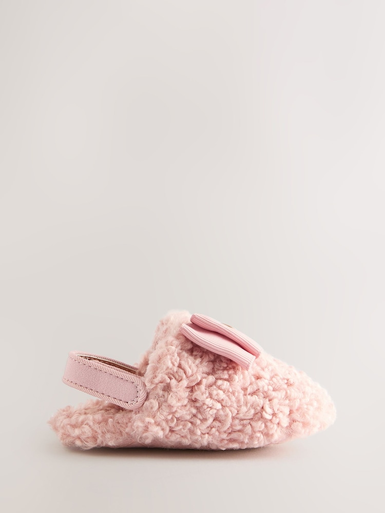 Baker by Ted Baker Baby Girls Faux Fur Trim Padders Mules - Image 2 of 5 Baker by Ted Baker Baby Girls Faux Fur Trim Padders Mules - Image 2 of 5