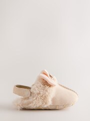 Baker by Ted Baker Baby Girls Faux Fur Trim Padders Mules - Image 2 of 6