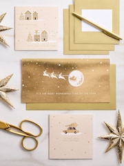 Gold Houses 20 Pack Christmas Cards - Image 2 of 3
