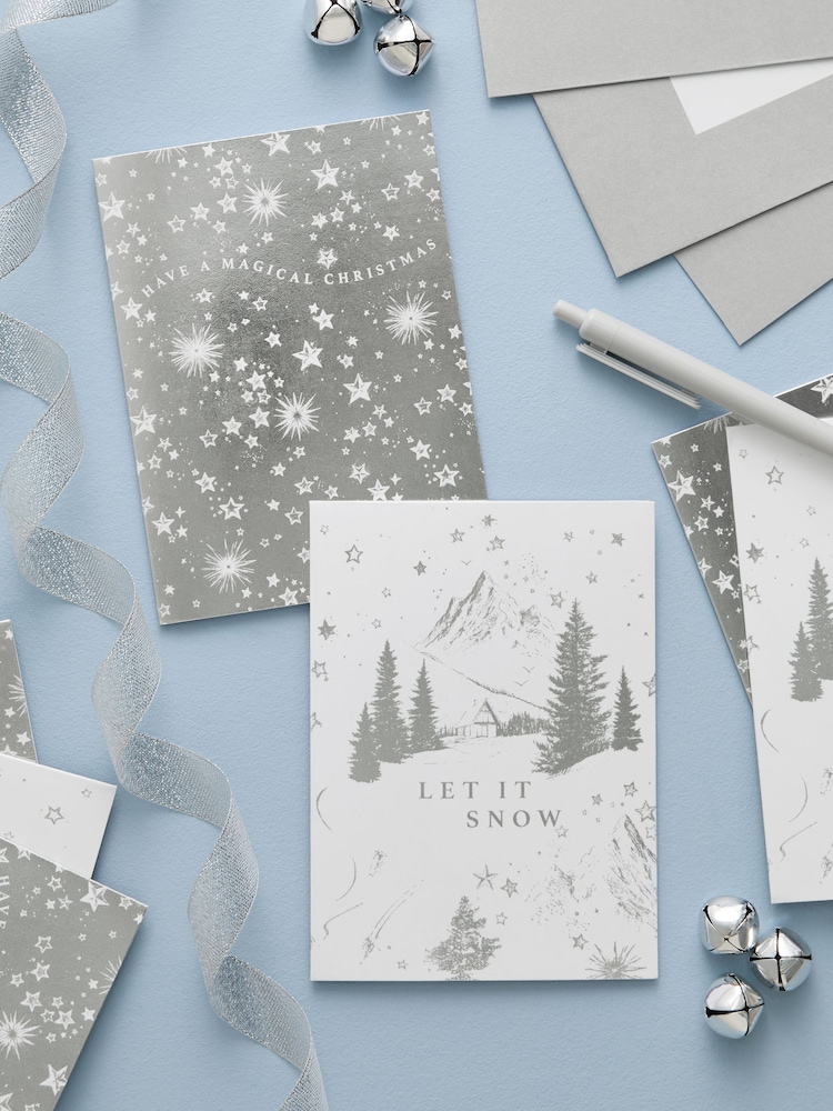 Silver Trees 20 Pack Christmas Cards - Image 1 of 3 Silver Trees 20 Pack Christmas Cards - Image 1 of 3
