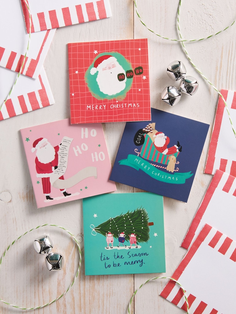 Character Santa 30 Pack Christmas Cards - Image 1 of 3 Character Santa 30 Pack Christmas Cards - Image 1 of 3
