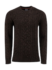 Brun - Weird Fish Alford Cable Knit Crew Neck Jumper - Bilde 7 av 8
