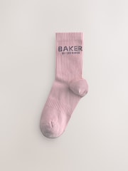 Weinrot/Ecru/Pink - Baker by Ted Baker Girls Socks 3 Pack - Bild 3 von 6