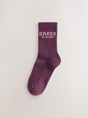 Weinrot/Ecru/Pink - Baker by Ted Baker Girls Socks 3 Pack - Bild 4 von 6