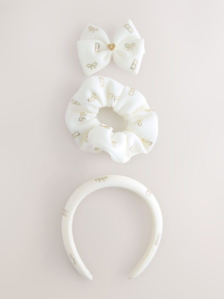 Baker by Ted Baker Girls Scuba Diamanté Bow Headband 3 Piece Set - Image 2 of 7