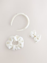 Baker by Ted Baker Girls Scuba Diamanté Bow Headband 3 Piece Set - Image 3 of 7