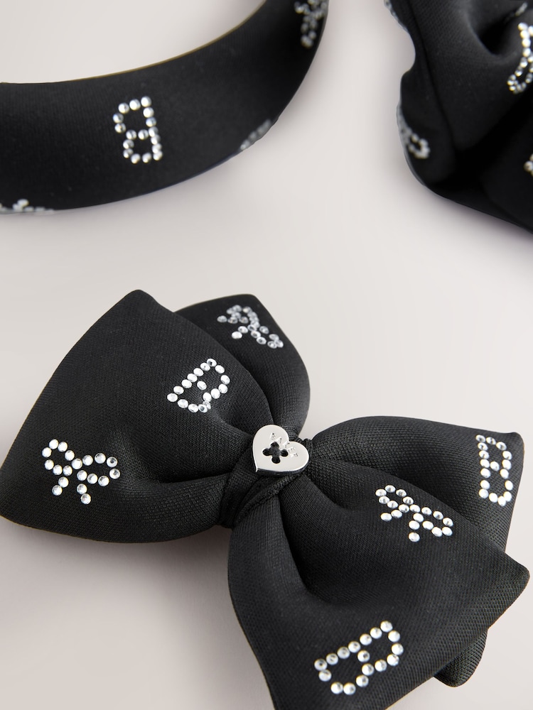 Baker by Ted Baker Girls Scuba Diamanté Bow Headband 3 Piece Set - Image 8 of 8