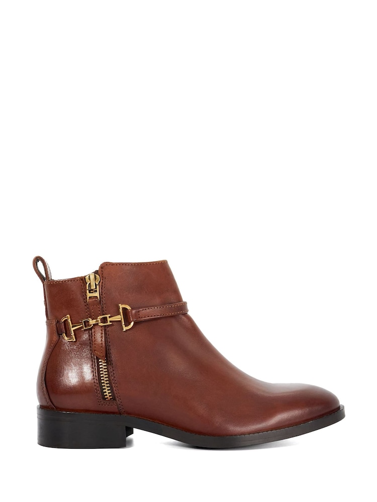 Dune London Brown Wide Fit Parklyn Ankle Boots - Image 2 of 6