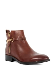 Dune London Brown Wide Fit Parklyn Ankle Boots - Image 3 of 6
