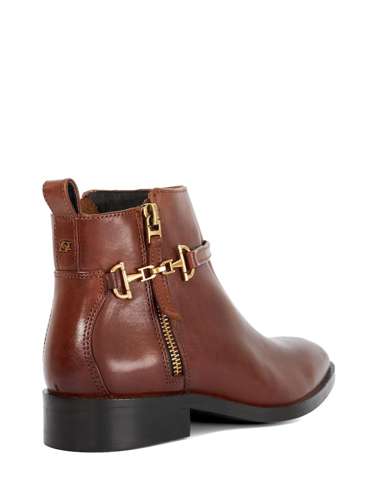 Dune London Brown Wide Fit Parklyn Ankle Boots - Image 4 of 6