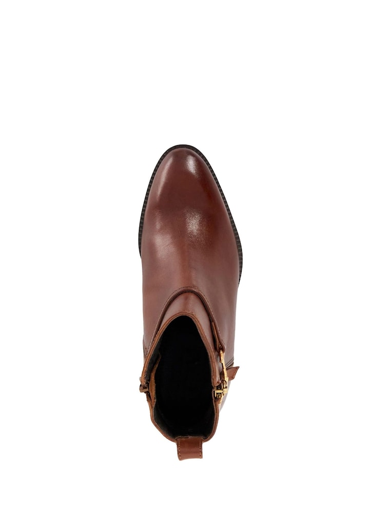 Dune London Brown Wide Fit Parklyn Ankle Boots - Image 5 of 6