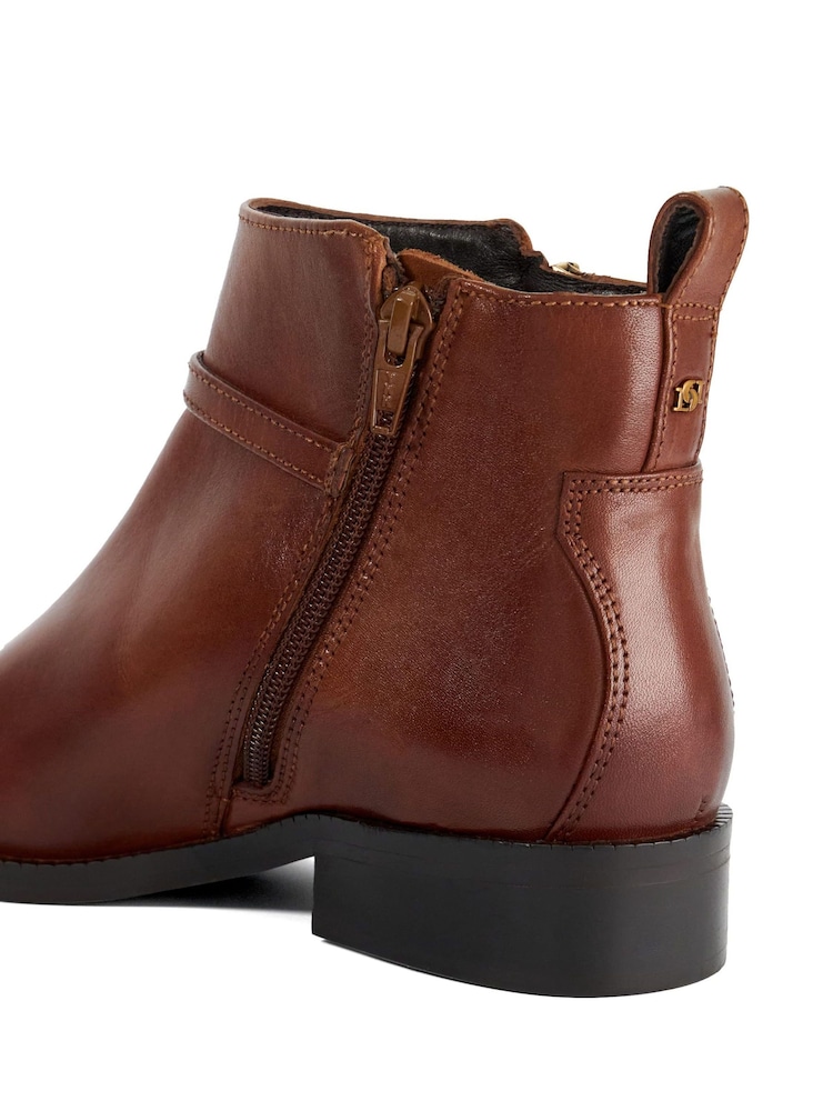 Dune London Brown Wide Fit Parklyn Ankle Boots - Image 6 of 6