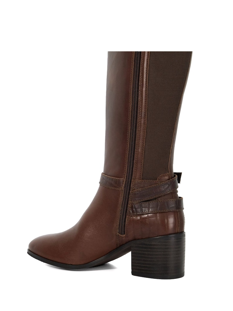 Dune London Brown Tilburies Calf Boots - Image 5 of 5
