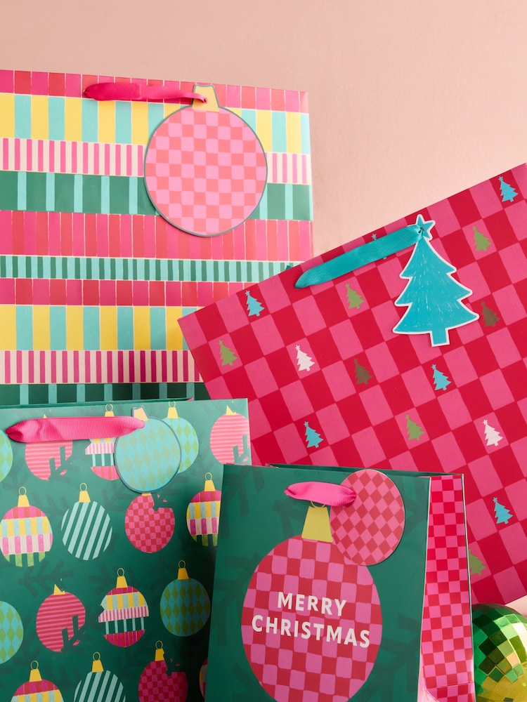 Brights Rocking Around Christmas 4 Pack Gift Bags - Image 2 of 3