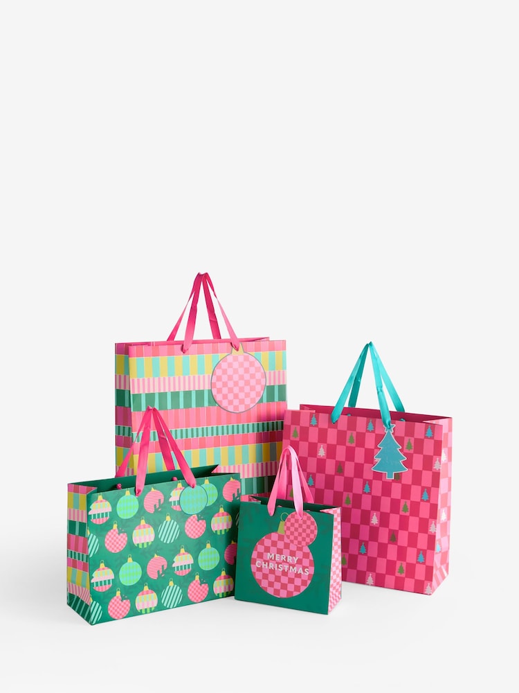 Brights Rocking Around Christmas 4 Pack Gift Bags - Image 3 of 3