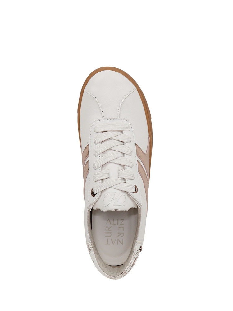 Белый - Naturalizer Medina Wide Fit Lace-Up Trainers - Image 7 of 7