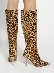 Dune London Animal Solara Knee High Boots - Image 1 of 6