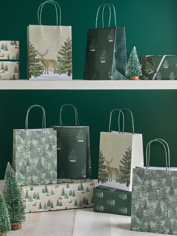 Alpine Forest Christmas 6 Pack Gift Bags - Image 1 of 3