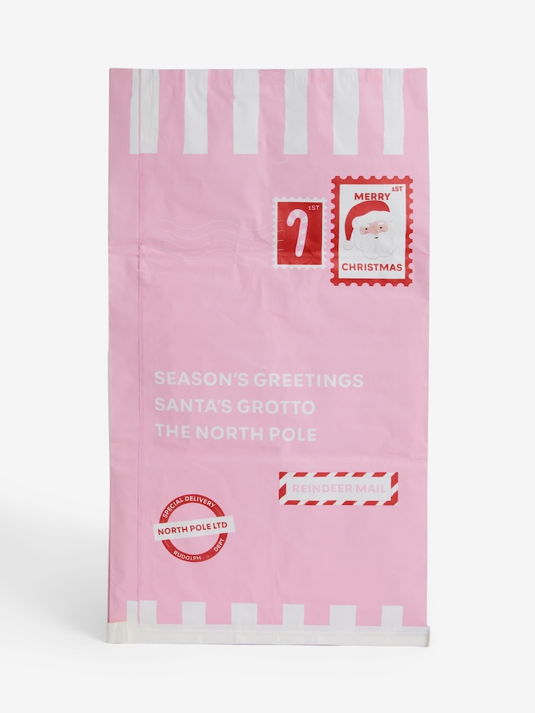 Pink Santa Christmas Gift Sack - Image 2 of 2