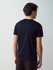 Темно-синий - Футболка с круглым вырезом Fred Perry - Image 3 of 6