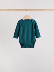 Blue Baby Long Sleeve Bodysuits 5 Pack - Image 3 of 14