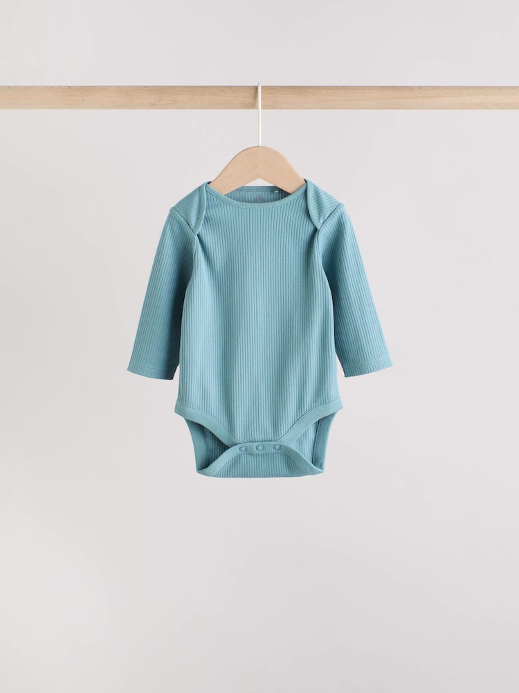 Lot de 5 bodies manches longues ecru marron bleu La Redoute Collections Lot de 5 bodies manches longues ecru marron bleu La Redoute Collections