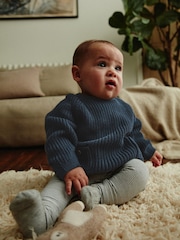 Blue Baby Knitted Jumper and Leggings Set (0mths-2yrs) - Image 1 of 19