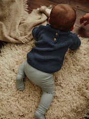 Blue Baby Knitted Jumper and Leggings Set (0mths-2yrs) - Image 4 of 19