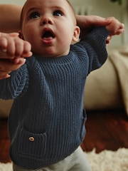 Blue Baby Knitted Jumper and Leggings Set (0mths-2yrs) - Image 6 of 19