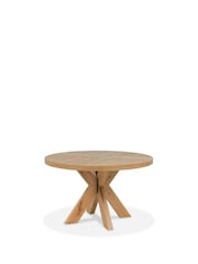 Bentley Designs Rustic Oak Ellipse Round Table Wooden Legs - Image 4 of 5